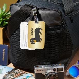 Étiquette À Bagage Dachshund Design personnalisé