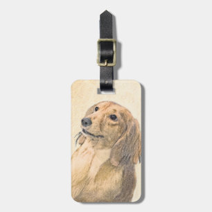 Étiquette À Bagage Dachshund (Longhaerien) Peinture - Art Chien origi