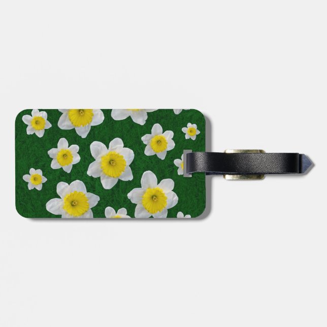 Étiquette À Bagage Daffodiques de printemps (Dos horizontal)