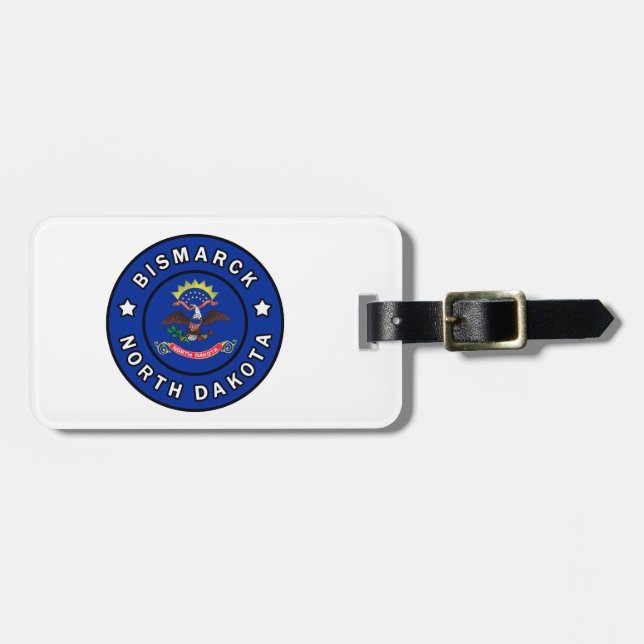 Étiquette À Bagage Dakota de Bismarck (Devant horizontal)