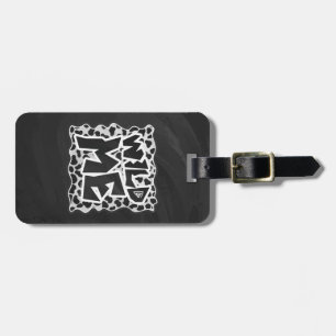 Étiquette À Bagage Dalmatie noir et blanc avec moi sauvage