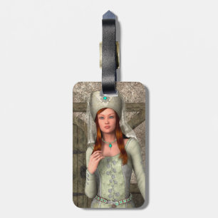 Étiquette À Bagage Dame médiévale