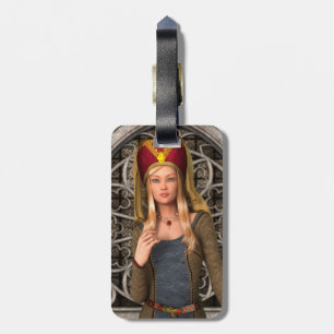 Étiquette À Bagage Dame médiévale