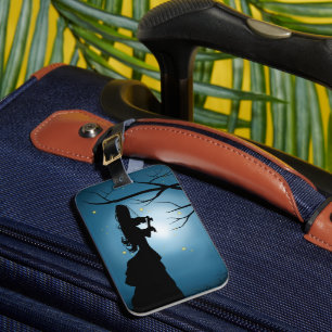 Étiquette À Bagage Dame victorienne jouant du violon