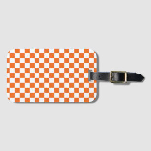 Étiquette À Bagage Damier orange