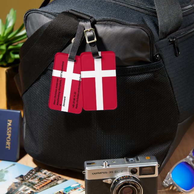 Étiquette À Bagage Danemark (Recto & Verso)