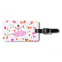 Danse de ballerine aux coeurs colorés