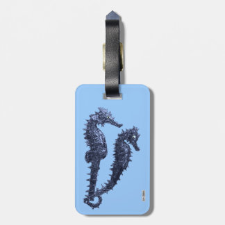 Étiquette À Bagage Danse Des Chevaux De Mer (Bleu)