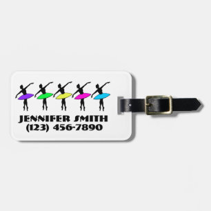 Étiquette À Bagage Danseur de ballet Ballerina Personnalisé Neon Tutu