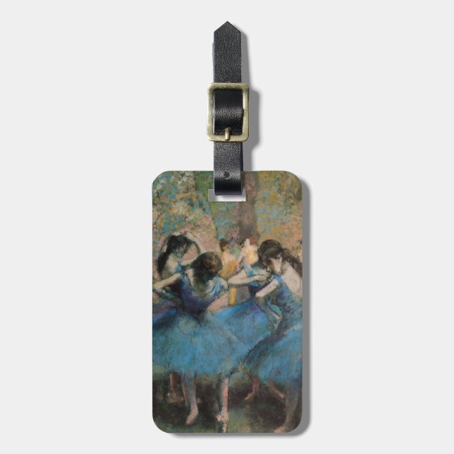 Étiquette À Bagage Danseurs d'Edgar Degas | dans le bleu, 1890 (Devant Vertical)