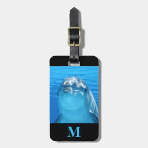 Étiquette À Bagage Dauphin Monogram Travel dans l'eau de l'océan bleu