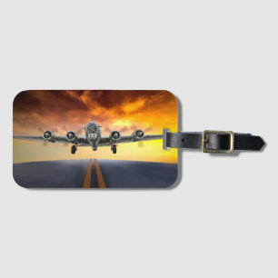 ÉTIQUETTE À BAGAGE DÉCOLLAGE DE LA FORTERESSE VOLANTE B-17