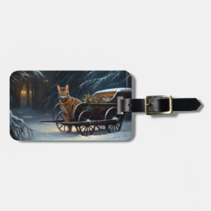 Étiquette À Bagage Décor de Noël Abyssinian Snowy Sleigh Ride