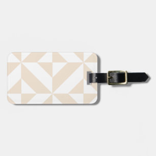 Étiquette À Bagage Décor géométrique beige clair Motif