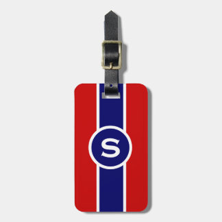 Étiquette À Bagage Décoré d'un monogramme