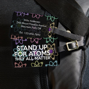Étiquette À Bagage DÉFENDRE LES ATOMES Citation de science amusante