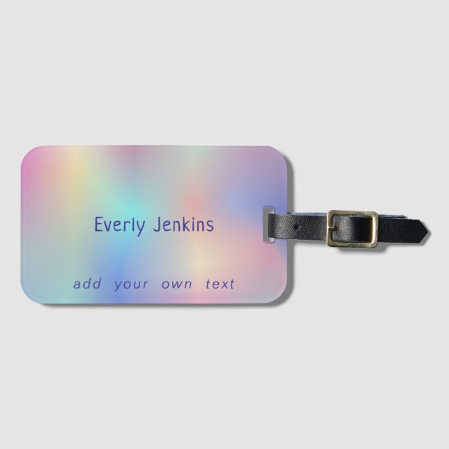 Étiquette À Bagage dégradé arc-en-ciel (Devant Horizontal)