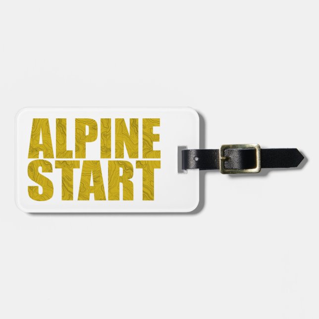 Étiquette À Bagage Départ alpin (Topo) (Devant horizontal)