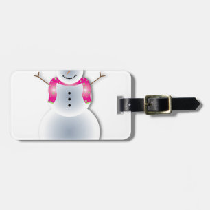 Étiquette À Bagage déplaisant bonhomme de neige de noël