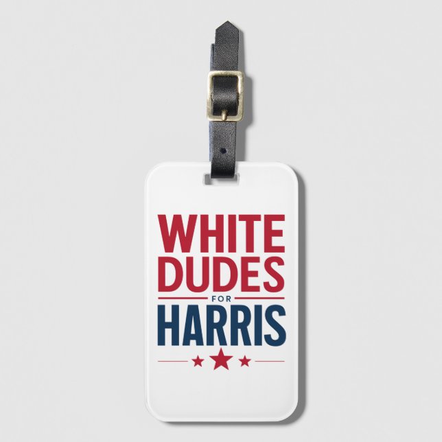 Étiquette À Bagage Des Mecs Blancs Pour Harris Election Kamala Harris (Devant Vertical)