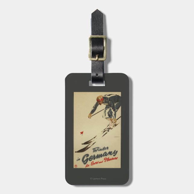 Étiquette À Bagage Descendeur - promo de sport et de plaisir (Devant Vertical)