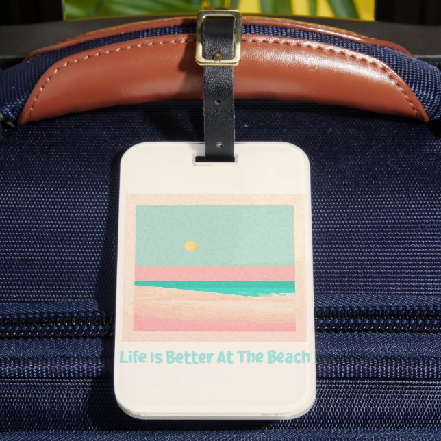 Étiquette À Bagage Design de plage (Insitu Rectoal 2)