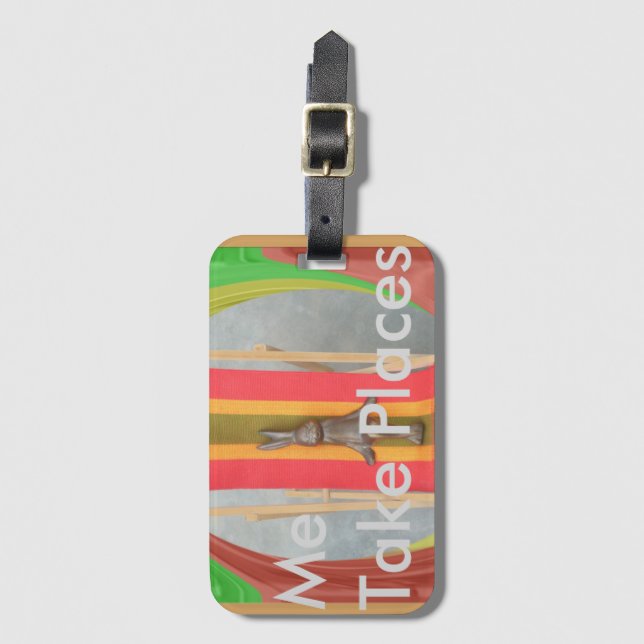 Étiquette À Bagage Design d'impression d'écran vectoriel de lapin rel (Devant Vertical)