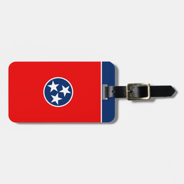 Étiquette À Bagage Design du drapeau d'état du Tennessee (Devant horizontal)