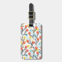 Design floral Motif de Tulipe en blanc