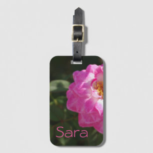 Étiquette À Bagage Design floral rose