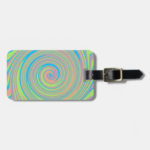 Étiquette À Bagage Design tourbillonnant coloré