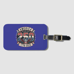 Étiquette À Bagage Design Tri-Blend Patriotique America 250 Vintage