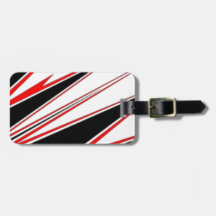Étiquette À Bagage Design zig-zag rouge et noir de l'AOM