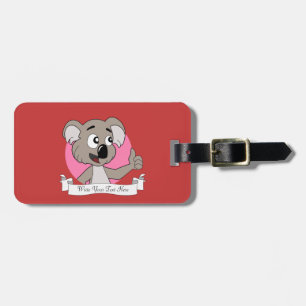 Étiquette À Bagage Dessin animé d'ours koala