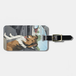 Étiquette À Bagage Dessin animé Sheltie