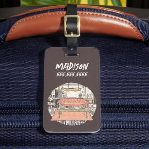 Étiquette À Bagage Dessin de Chillin avec AMIS™