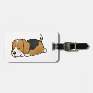 Étiquette À Bagage Dessin de couchage beagle