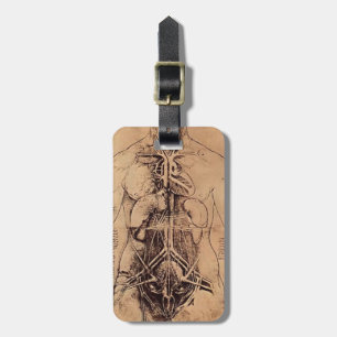 Étiquette À Bagage Dessin du torse d'une femme par Leonardo da Vinci