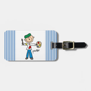 Étiquette À Bagage Dessinateur Bonhomme Allumette