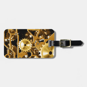 Étiquette À Bagage Destin grunge de bureau de Steampunk d'horloge