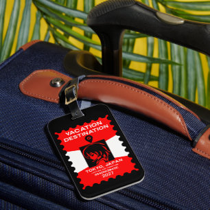 Étiquette À Bagage Destination Japon Vacances