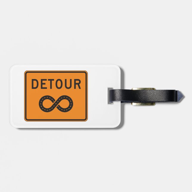 Étiquette À Bagage Détours infinis à vélo (Dos horizontal)