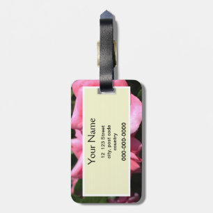 Étiquette À Bagage deux fleurs de rose rose chaud parfait. amour