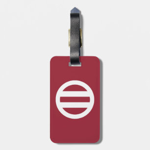 Étiquette À Bagage Deux lignes, encerclées