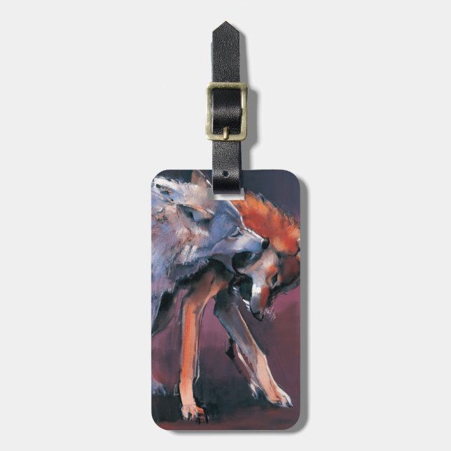 Étiquette À Bagage Deux loups 2001 (Devant Vertical)