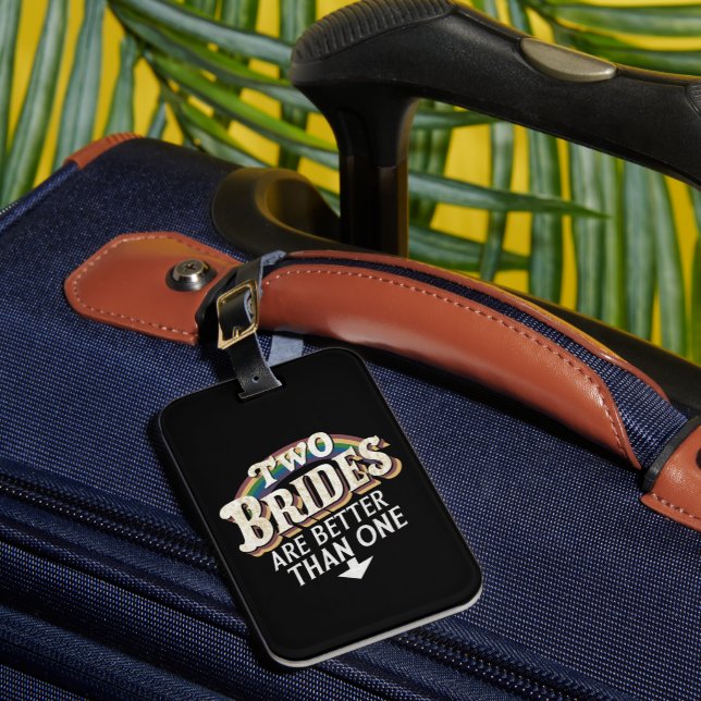 Étiquette À Bagage Deux Mariées valent mieux qu'un Mariage lesbien (Insitu Rectoal 1)