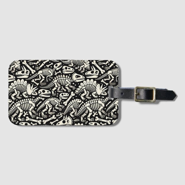 Étiquette À Bagage Dinosaur Bone Adventure (Devant Horizontal)