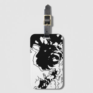 Étiquette À Bagage Doodle de fleurs