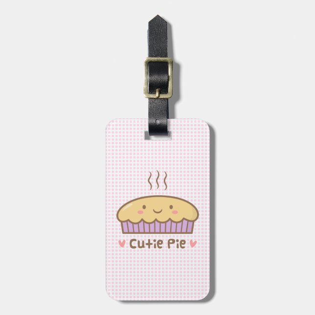 Étiquette À Bagage Doodle de Kawaii Cutie Pie pour elle (Devant Vertical)