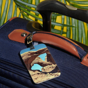 Étiquette À Bagage Double Arch Desert Photo